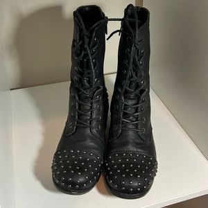 Madden girl studded black 7.5 combat boots